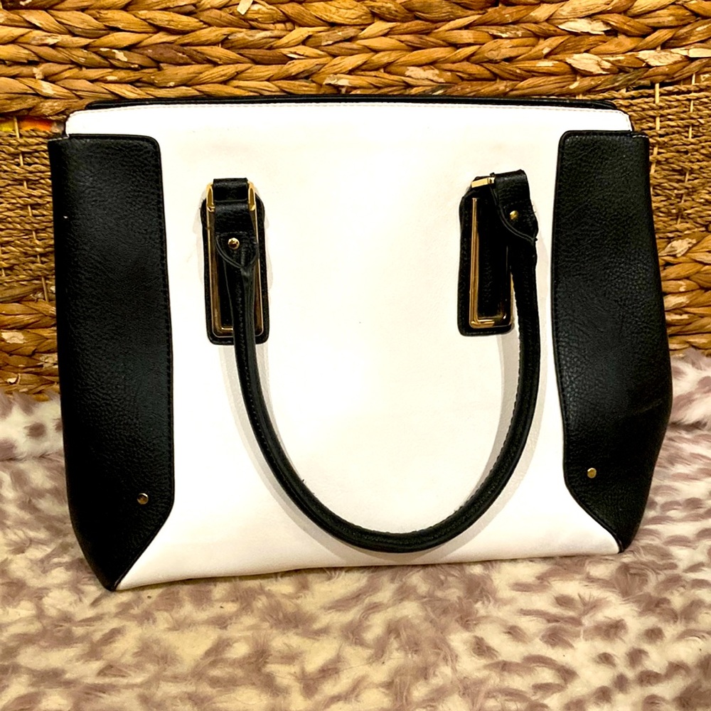 ALDO black and white purse handbag faux leather